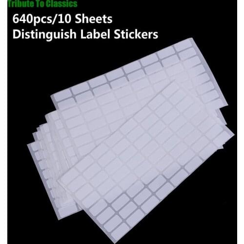 640pcs/lot Blank White Sticker Labels Small Paper Adhesive Label Stickers Writable Note Sticker Tag Crafts 10*20mm