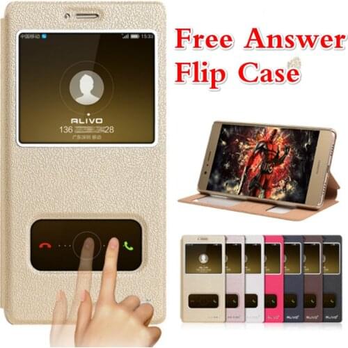 Free Answer PU Leather Flip Case for Huawei P9 lite case ALIVO Original PU Leather Flip Case for huawei P9 lite Tracking Number