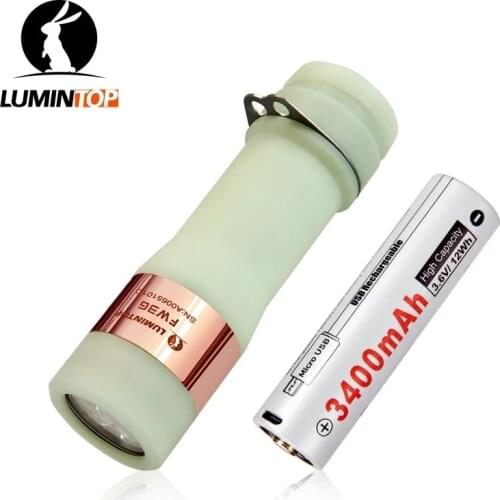 LUMINTOP FW3G Noctilucent Flashlight XPL HI MAX 2800 Lumens with 18650 Battery Fluorescence Glow torch Flashlight