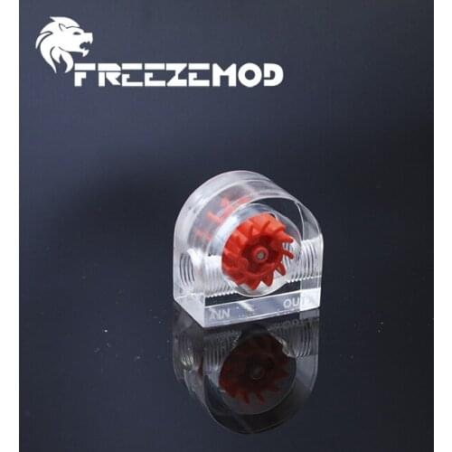 FREEZEMOD Round Liquid Flow Meter Tachometer Observing Semicircle Flow Indicator Water Cooler For Water Flow Monitering Modding