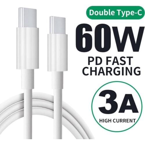 USB Type-C Charging Cables Fast Charge 2 in 1 Transmission Double 60w Fast Charge Line is For new MacBook Pro Huawei matebook