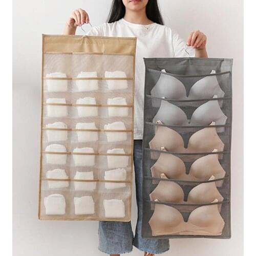 Pocket Wardrobe Mesh Design Easy to Use Home Decor Mesh Hanging Bag for Home Bedroom organizador armario rangement