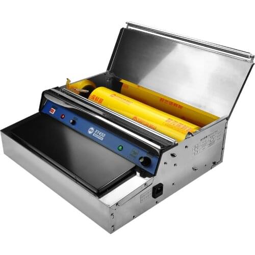 Commercial plastic wrap packaging machine Supermarket fresh fruit food vegetable wrap film sealing machine