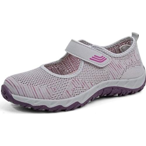 Hot Women Shoes Summer Shoes Air Mesh Summer Flats Shoes Women Sneakers Rubber Outsoles Walking Shoes Non-slip Soft Bottom 2019