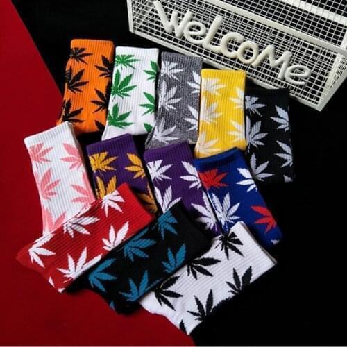 Best selling Mens Fashion Harajuku Funny Lady Weed Socks Happy Mens Cotton Hip Hop Hemp Socks Mens Fashion Warm Mens Socks