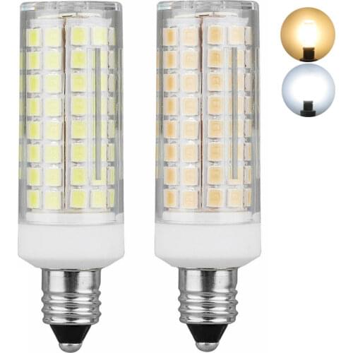 Mini Dimmable LED Lights E11 E12 102 LEDs Corn Bulbs 9W Replace 80W Halogen Lamps Candelabra Base 220V 110V for Home Living Room
