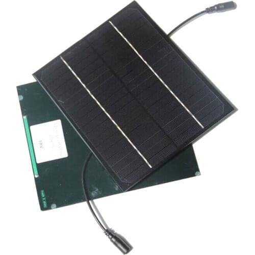 6W 18V Mono Solar Cell Module+5521DC Cable DIY Solar Panel System For 12V Battery Charger Education Kits High Quailty