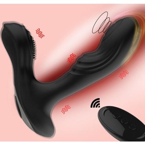 Powerful Vibrator Prostate Massager For Men Vibrating Male Anal Plug Stimulator Butt Silicone Sex Toys for Adults Anal Vibrator