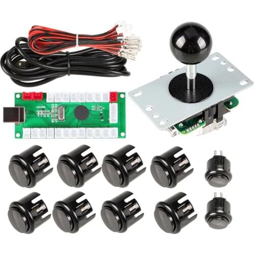 1 Player Arcade DIY Kit USB Encoder to PC Arcade Joystick Buttons for USB MAME PC Game DIY & Raspberry Pi Retro Controller Parts