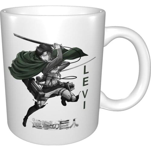 Attack On Titan Levi Mug Coffee Cup Coffee Mug Glass Glasses Set Mate Anime Cup