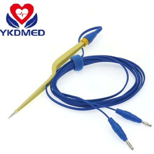 Disposable bipolar coagulation tweezers banana 4mm plug