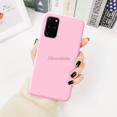 For Samsung Galaxy S20 S20 Ultra S9 S10 lite S10e Note 8 9 10 Plus A10 A20 A50 A70 M10 M20 Solid Color Silicone Cover Case