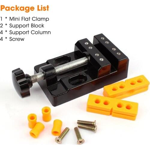Flat Clamp 57mm Flat Bench Vise Multifunction Bench Clamp Mini Drill Press Vice Tool for DIY Woodworking Sculpture Craft Carving