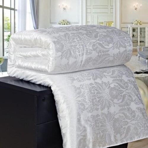 29 Natural/Mulberry Luxury Silk Comforter Duvet Hand-made Twin Queen King Full size Blanket Quilt jacquard Bedding in Filler