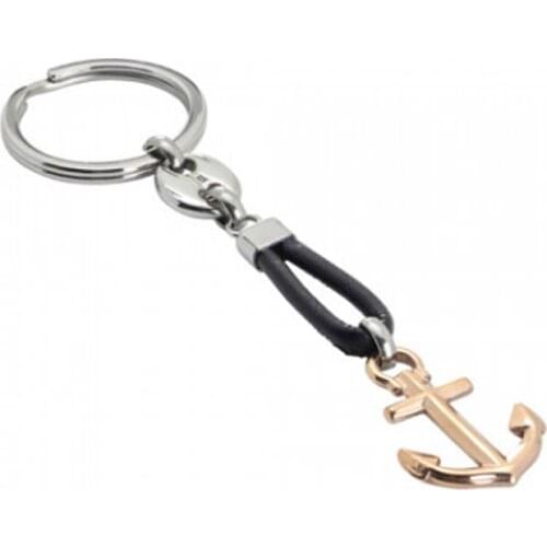 Runda 2020 Men Fashion Ring Key Chain Accessories Stainless Steel KeyRing Bag Anchor Charms Jewellery
