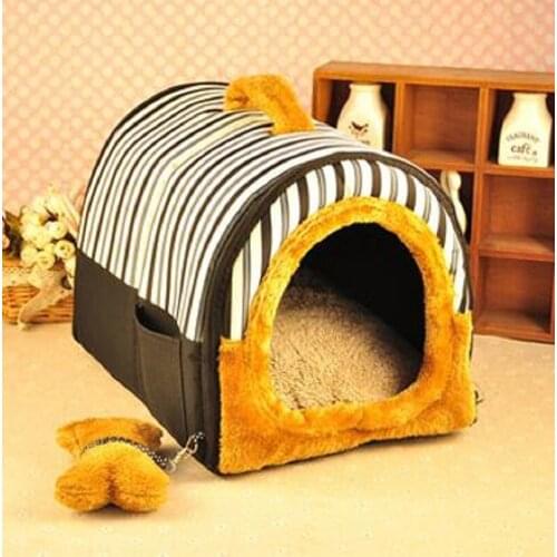 S-XL Pet Dog Cat Bed House Warm Soft Mat Thicken Kennel Washable Pet nest dog house keeps warm in winter