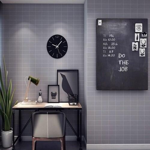 Nordic Ins Style Grid Wallpaper Black White Gray Non-woven PVC Living Room Clothing Store Interior Decoration Wall Covering Roll