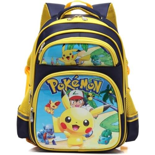 Pokemon Pikachu Schoolbag Boys Girls Backpack Children Kids Bookbags Student Capacity Knapsack Gifts Toy