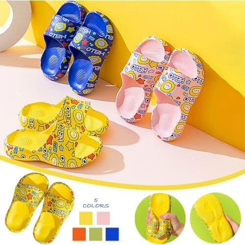 Kids Slippers Summer Toddler Boys Girls Slipper Non-slip Flat Children Shoes Pool Beach Home Slides Sandals Flip Flops claquette