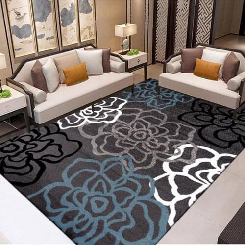 Nordic Abstract Flower Art Carpets For Living Room Bedroom Area Rugs European style Coffee table Floor Mat Luxurious Home Carpet