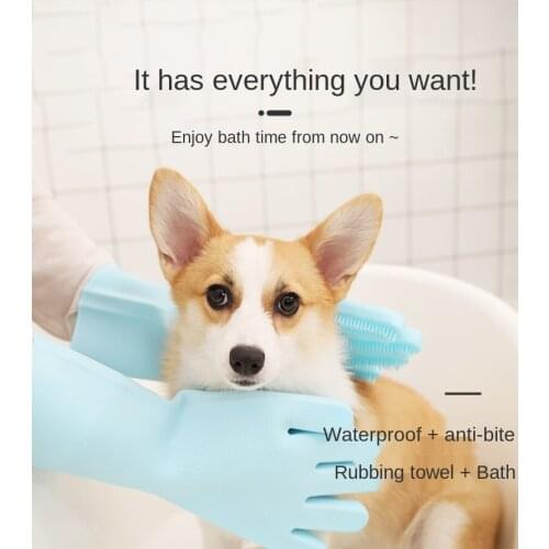 Pet Supplies Dog Cat Golden Hair Bath Massage Bath Gloves Tools Cat Brush Anti Scratch Anti Artifact Supplies