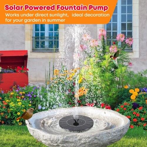 Mini Solar Water Fountain Bird Bath Fountain Pool Pond Waterfall Fountain Garden Decoration Outdoor Solar Powered Floating Water