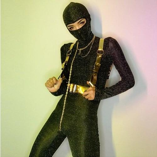 Nightclub Cosplay Performance Costume Bodysuit Ds Outfit Bar Dj Dancer Singer Stage Clothing Women Gogo Dancewear VDB3755