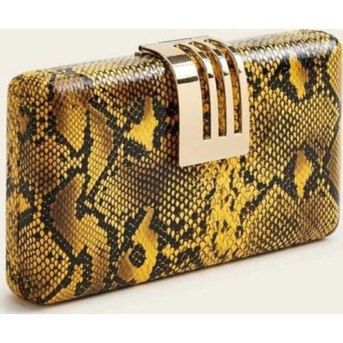 Women Serpentinite Clutch Evening Bag Crossbody Purse Snake Skin Crossbody Bags Shoulder Bag Wedding Party Bride