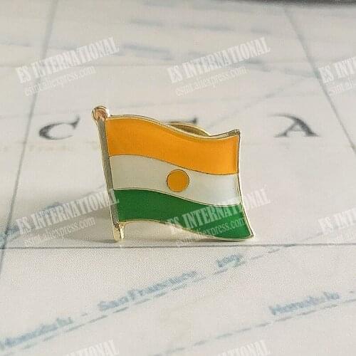 National Flag Metal Lapel Pin Flag Pin niger