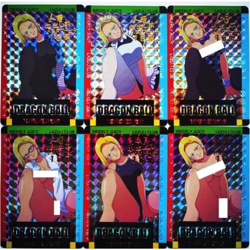 12pcs/set Dragon Ball Z Android 18 Sexy H Toys Hobbies Hobby Collectibles Game Anime Collection Cards Sexy Girls