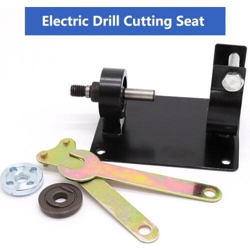 5pcs/Set Electric Drill Cutting Seat Stand Holder Set with 2 Wrenchs and 2 Gaskets for Grinding