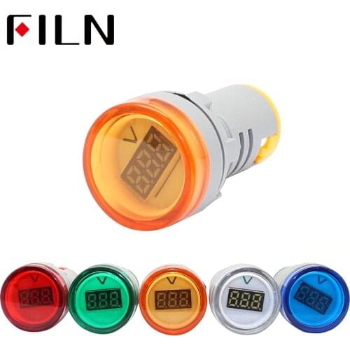 Power AC220V 22mm Digital Display Ampermeter Monitor Current Indicator Signal Light Ammeter Tester Measuring 0-100A Ampere Meter