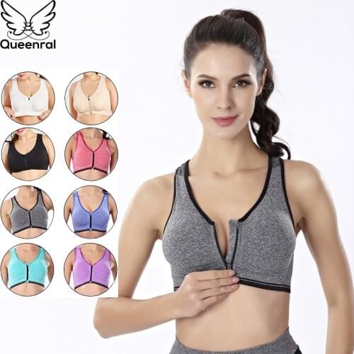 Queenral Push Up Bras For Women Underwear Plus Size Bralette M L XL XXL XXXL Brassiere BH Soutien Gorge Femme Front Zipper Bra