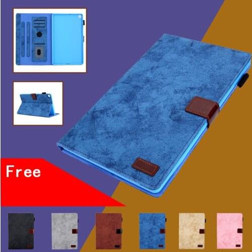 Case For Samsung Galaxy Tab A 8.0 2019 P200 P205 S Pen Business Luxury Retro wallt Card Leather Stand Smart Cover SM-P200 P205 8