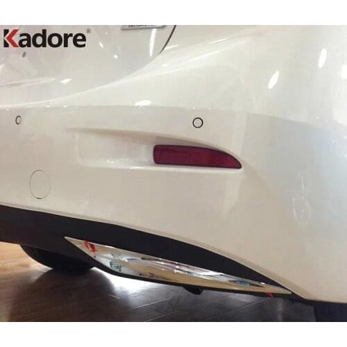 Rear Corner Bumper Cover Trim Decoration Strip For Mazda 3 Axela 2014 2015 2016 2017 2018 Chrome Car Styling Accessories 2pcs