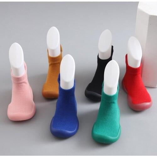 Baby First Walkers Shoes Kids Girls Boys Mushroom Pineapple Daisy Cherry Cartoon Socks Anti-slip Soft Shoes Floor Shoes Sneakers