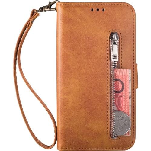 For Huawei Mobile Phone Case P20 P30 P40 Mate10 20 lite Pro Y6 Y7 P Smsrt Plus flip wallet card holder zipper leather case