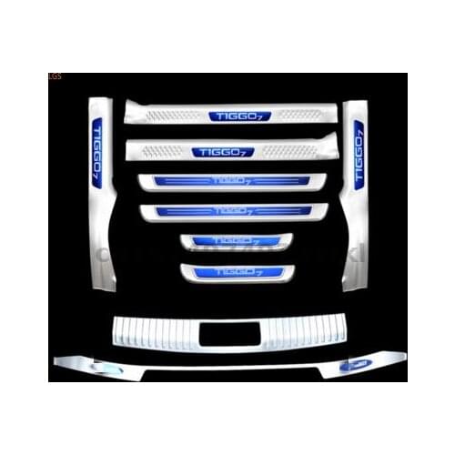 For Chery Tiggo 7 2017-2019 High-quality stainless steel Trunk Tread Plate Trim Scuff Plate/Door Sill Door Sill car accessories