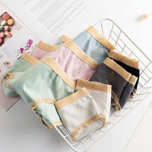 Women Underwear Panties New Cotton Panties Soft Lace Briefs Female Mid-Waisted Underpants Sexy Lingerie Girl Briefs L-XXL