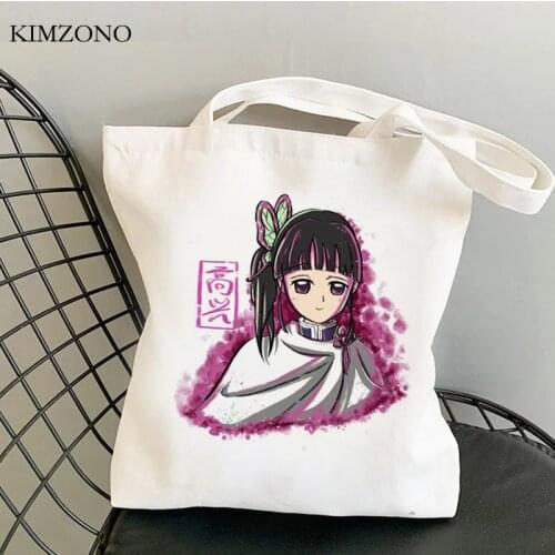Demon Slayer Kimetsu No Yaiba shopping bag eco shopping bolsa reusable canvas bag ecobag boodschappentas bolsa compra custom