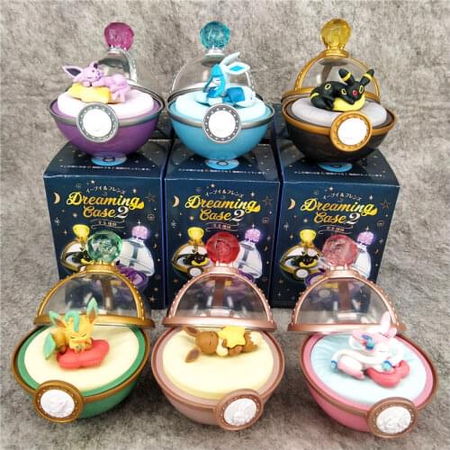 Pokemon Blind Box Anime Eevee Family Super Cute Sleeping Pokemon 6 Styles Toy Doll Decoration Gift for Little Girl
