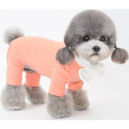 Cotton Dog Overalls Jumpsuit Pajamas Sleepwear Autumn Winter Dog Clothes Puppy Outfit Small Dog Costume Pet Apparel Pyjama Coat