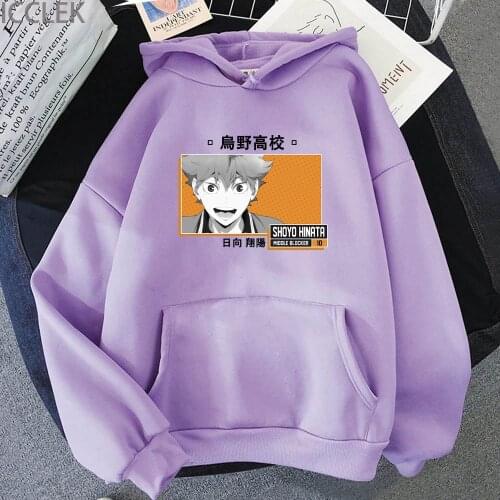 Haikyuu Karasuno High School Hinata ShouYou Hoodies Kawaii Clothes Graphic Hoodies Sweatshirt Women
