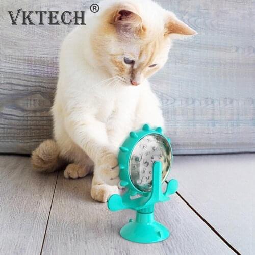 Teasing Turntable Interact Pet Cat Teasing Puzzle Play Game Feeding Leakage Food Feeder Training Interactive Toys