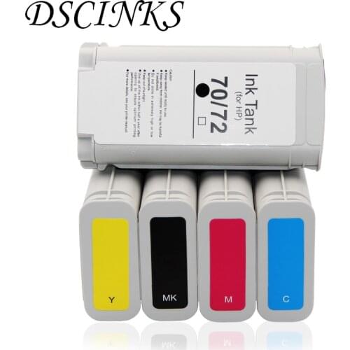 130ml 6color compatible ink cartridge with dye ink For HP 72 T770 T790 T1120 T1200 T1300 T620 T610 T1100 T2300 printer