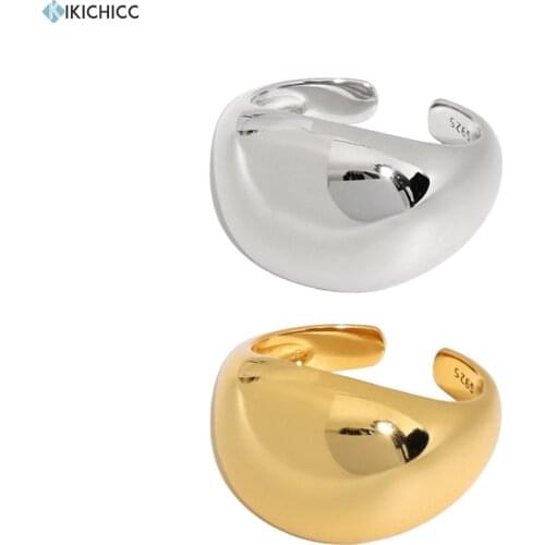 KIKICHICC 925 Sterling Silver 2021Round Big Large Resizable Rings Women Geometric Irregular Fashion Jewelry Wedding Gift
