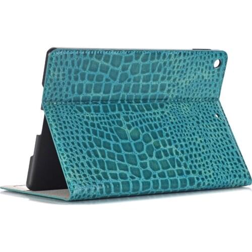 Crocodile Magnet Smart Sleep Flip Leather Cover Card Stand Funda Capa Case For Apple iPad 9.7 2018 2017 Generation Tablet Coque