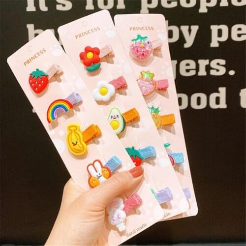 Korean Style Hot Sale Childrens Hair Accessories Kids Fashion Cute Frog Bow Hair Clips Set Little Girls Newborn Kawaii Hairpin