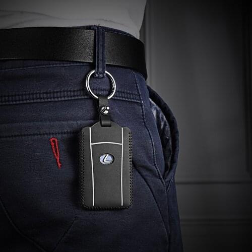 Luckeasy for LEXUS LX 570 2016 2019 LS 500h 2020 RX 300 2017 ES LM 2020 Case Remote Keys Shell leather 2016 rc key cover 2-lx8