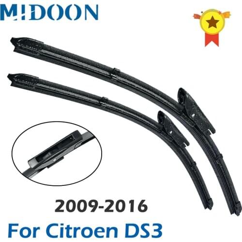 MIDOON Wiper Blades for Citroen DS3 Fit Bayonet Arms 2009 2010 2011 2012 2013 2014 2015 2016